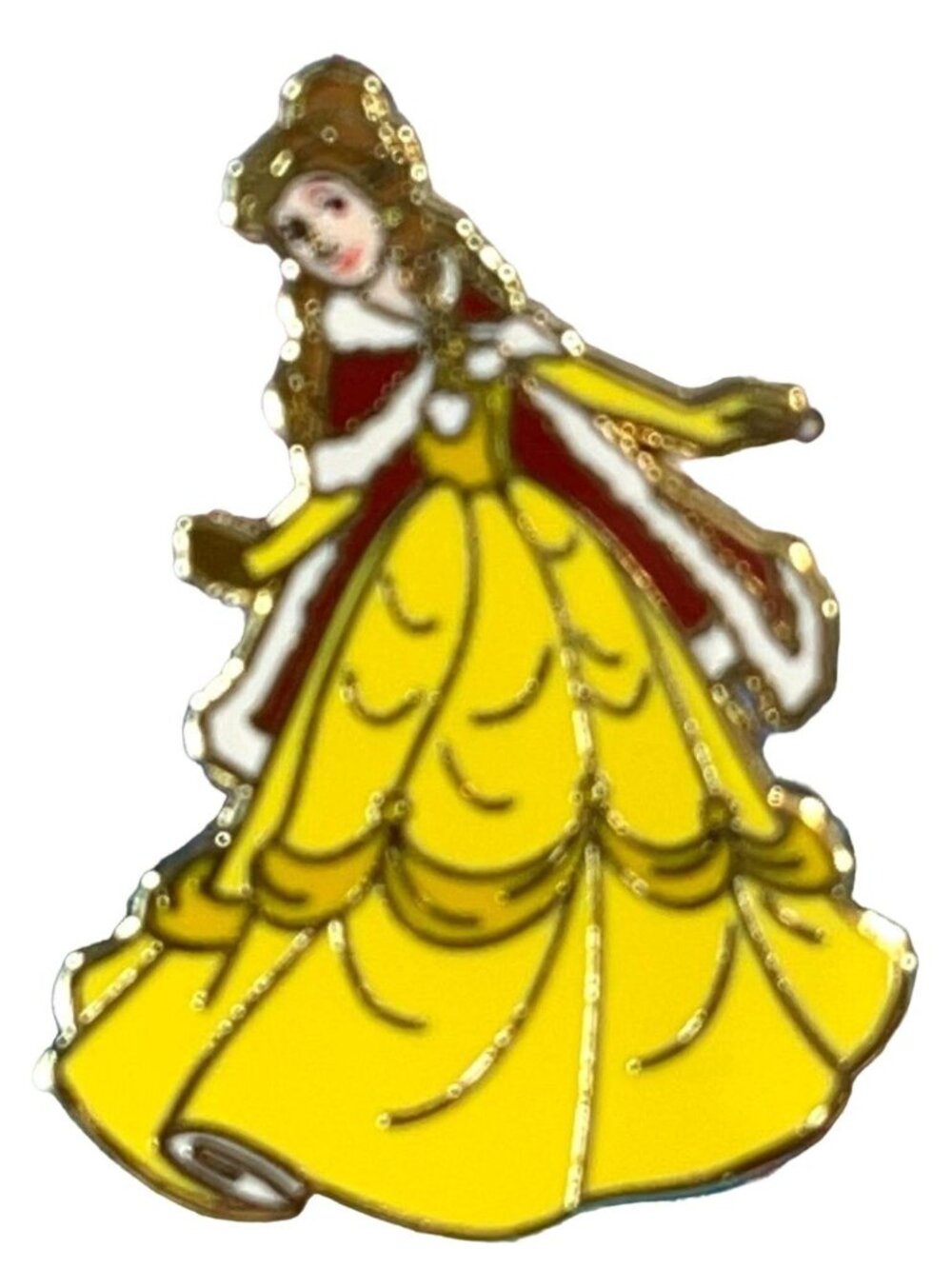 Disneyland Paris Belle Trading Pi Joyeux Noel Christmas Princess Badge Lapel Pin